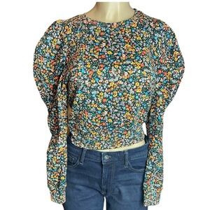 Zara voluminous floral light sweatshirt